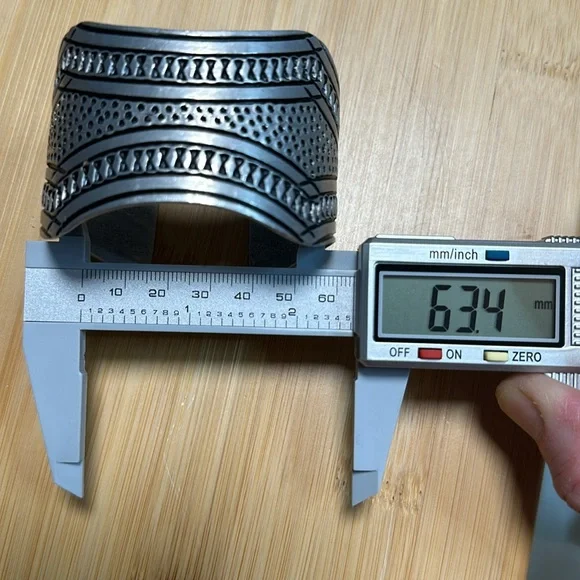 Native American Hopi Silver Overlay Cuff Bracelet - Picture 8 of 8